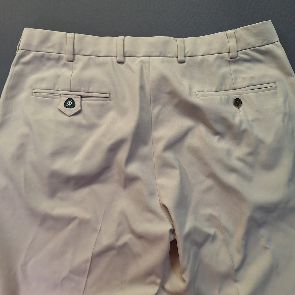 Brooks Brothers St Andrews Links Mens Golf Pants Cream 38x32 Performance Chinos - Picture 11 of 14